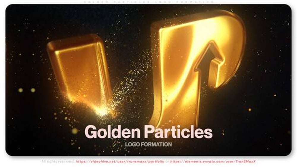 Création du Logo Golden Particles, Séries de logos Y compris : abstrait ...