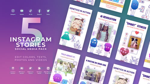 Animated Healthcare Social Media Stories Pack