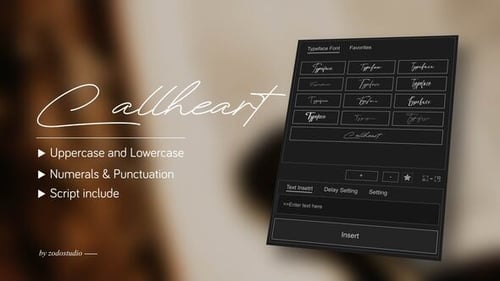 Animated Typeface - Callheart