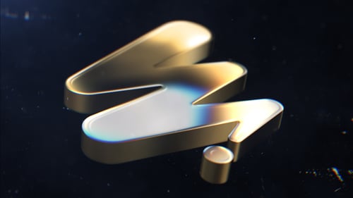 Metallic 3D Logo Reveal with Cinematic Glitch Effect