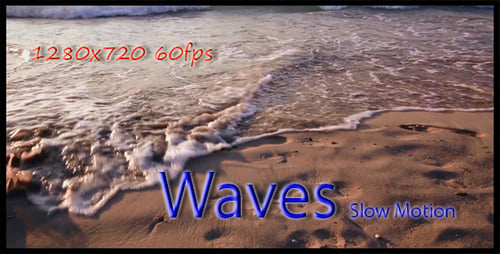 Waves Gently Washing Ashore on Sandy Beach