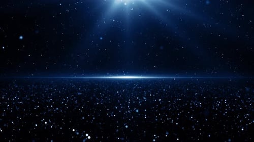 Blaue Teilchen der kosmischen Morgenröte