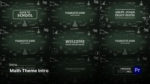 Intro - Math Theme Intro Profile Premiere Pro Template