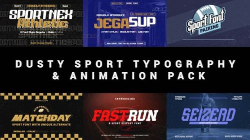 Dusty Sport Typography & Animation Pack