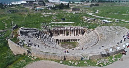 Drohnenschuss im Theater von Hierapolis