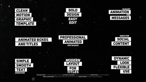 Modern Animated Titles with Fast Box Reveals