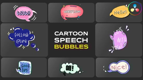 Cartoon Speech Bubbles for DaVinci Resolve