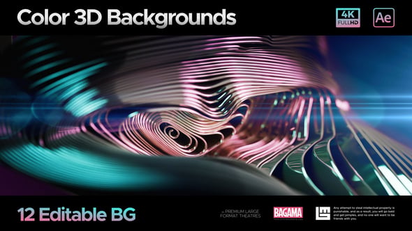 Dynamic Abstract 3D Morphing Colorful Backgrounds, Elements ft ...