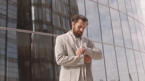 Businessman Making Phone Call Outdoors