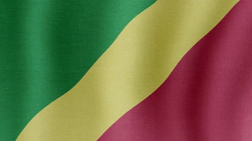 Waving Flag of Republic of Congo