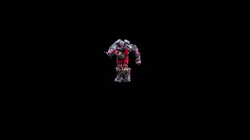 Futuristic Robot Transformation: Bipedal to Quadrupedal Mech Animation