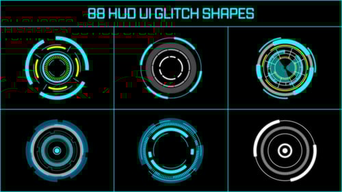 HUD UI Glitch Shapes