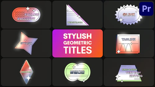 Stylish Geometric Titles | Premiere Pro MOGRT