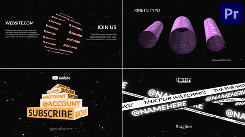 Kinetic Typography Slides for Premiere Pro