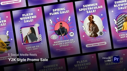 Reels - Y2K Style Promo Sale Premiere Pro Template