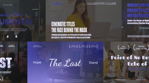 Dynamic Film Title Glitch Typography