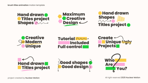 Modern Hand-Drawn Text Animations with Dynamic Shapes