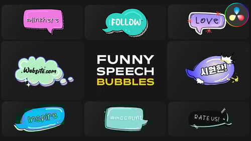 Funny Speech Bubbles for DaVinci Resolve