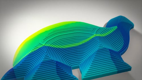 Fluid Gradient 3D Layered Logo Reveal