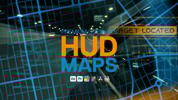 Premium Overlays HUD Maps, Elements ft. 3d & automotive - Envato