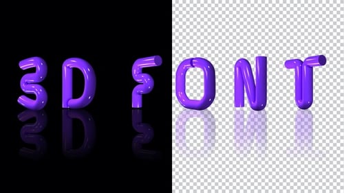 Dynamic Glossy 3D Text Lettering Animation