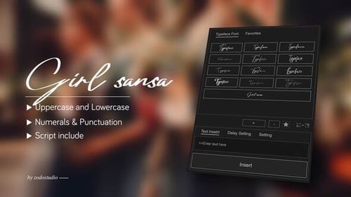 Animated Typeface - Girl sansa