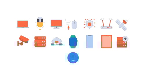 Minimalist Flat Design Animated Technology Icon Pack