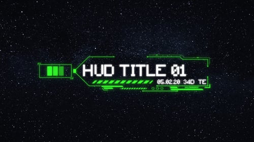 Futuristic Digital HUD Titles Pack with Tech Element Overlays