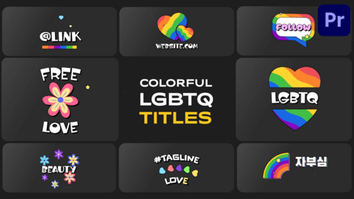 Títulos LGBTQ coloridos para Premiere Pro