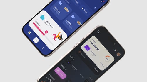 Dynamic Mobile App Interface Showcase Presentation
