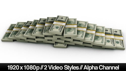 Finanzielle Geldpyramide von 100-Dollar-Scheinen + 2