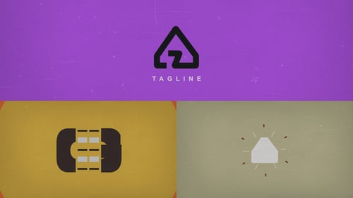 Retro Geometric Abstract Logo Reveal Bumper