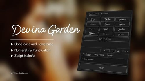 Animated Typeface - Devina Garden