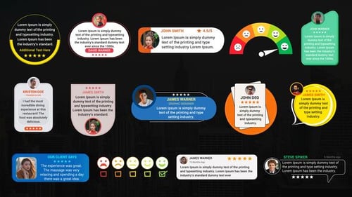 Modern Customer Testimonial and Review Title Animations