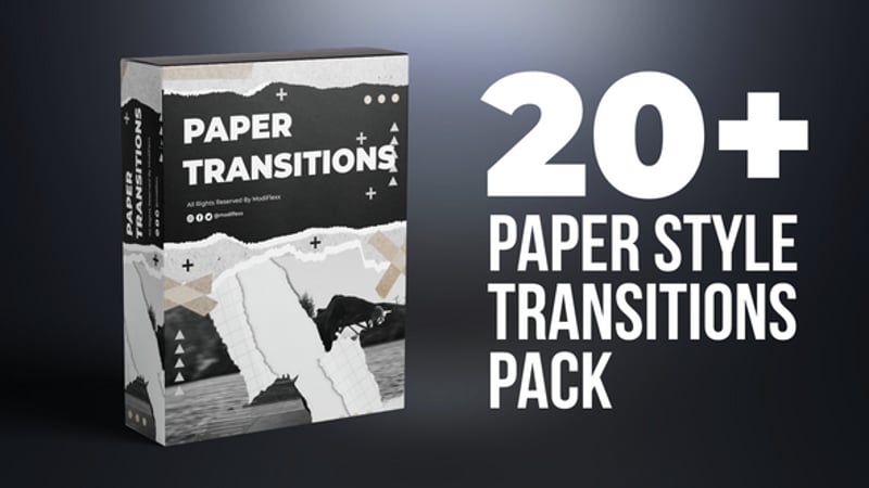 Paper Transitions Pack, Elements ft. paper transition mogrt ...