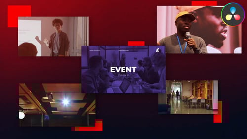 Modern Corporate Event Promo Slides with Dynamic Block Transitions