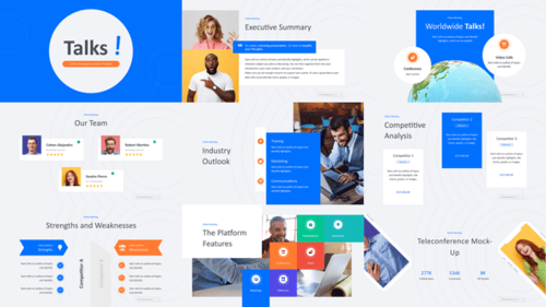 Modelo de After Effect para exibição de vídeo Talks Zoom