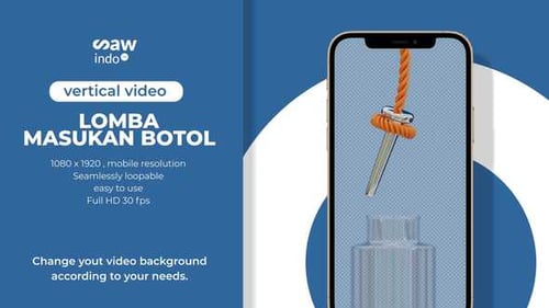 3 D Animation Lomba 17 Agustus - Transparent Background Loop