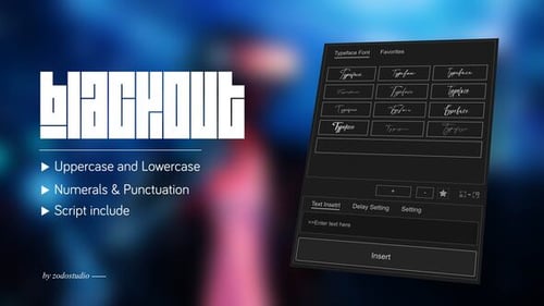 Tipo de letra animado - Blackout