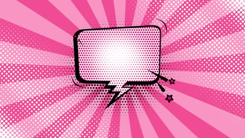 Retro comic style speech bubble background. Manga cartoon backdrop stock video. Pop art comics intro