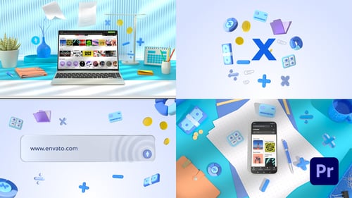 Finance 3D Logo and Website promo I MOGRT