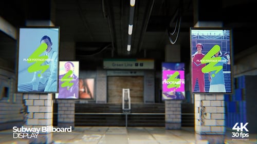 Subway Billboard Promotion Mockup