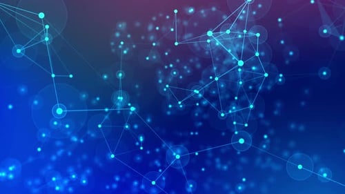 Abstract Blue Digital Network Connection Plexus Background