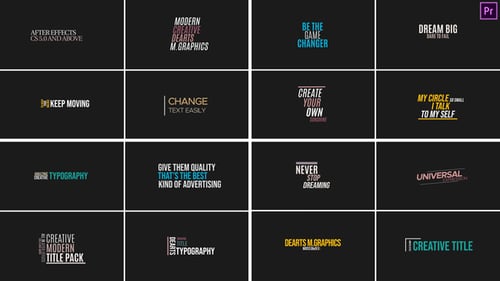 Modern Kinetic Typography Titles for Dynamic Text Animation