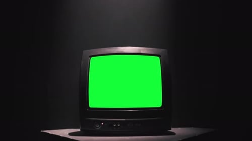 Retro Television with Green Screen. )