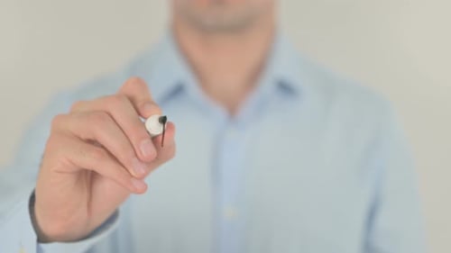Problem, Man Writing on Transparent Glass Screen