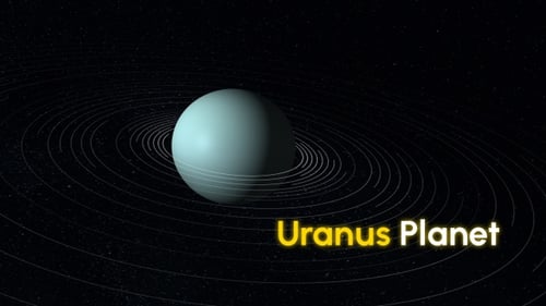 Uranus-Planet-Galaxie im Weltraum Animation