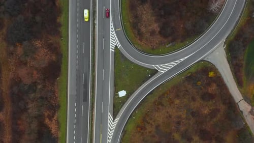 Aerial View of a Motorway