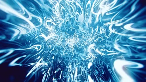 Dynamic Glowing Blue Abstract Energy Lines Flowing Background