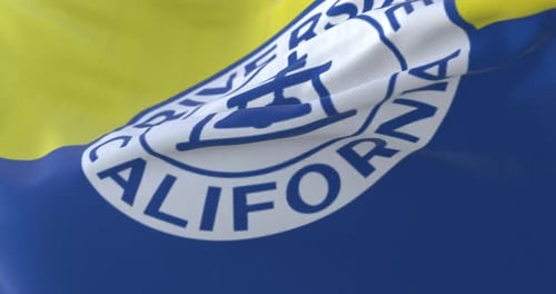 Riverside California City Flag Waving Seamless Animation